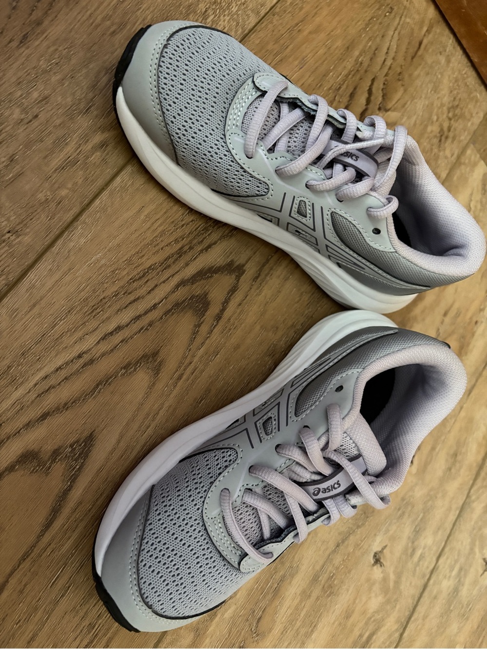 adidas Light Gray and White Kids' Athletic Sneakers